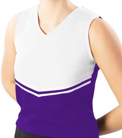 Pizzazz Performance Wear UT40 -PURWHT-YS UT40 Youth V-Stripe Uniform Shell - Purple with White - Youth Small
