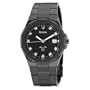 Bulova Men's 98D008 Marine Star Bracelet Black Dial Watch