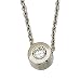 Platinum Fiery Diamond Solitaire Pendant Necklace