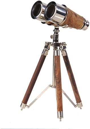 Old-Modern Handicrafts Brass Binocular on Display Stand
