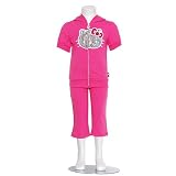 Hello Kitty Toddler Girls Fuchsia Silver Active 2pc Set Outfit 2T-4T