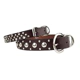 X-LARGE - 22-26 - Olympus Leather Studded Collar
