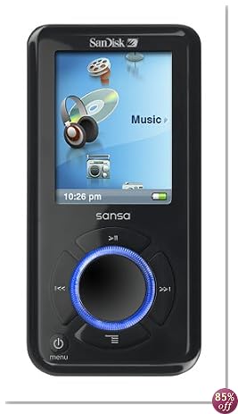 SanDisk Sansa e260 4 GB MP3 Player with SD Expansion Slot (Black)