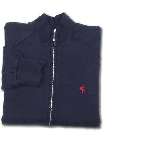 Men’s full zip black sweatshirt featuring the Prancing Horse (XXL)