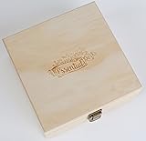 Plant Therapy Wooden Essential Oil Box with Generic Modern Logo- Holds 25 Bottles Size 5-15 mL