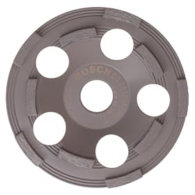 Bosch DC500 5-Inch Diamond Cup Grinding Wheel for Protective Coatings