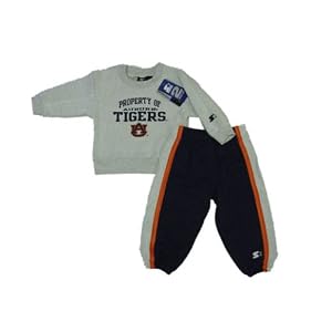 Auburn Tigers NCAA Kids White and Navy 2 PC Thermal Top and Sweatpants Set