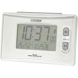 CITIZEN 電波デジタル置き時計 パルデジットR049 8RZ049-003 温度、湿度表示機能付き