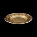 Megara Bread & Butter Plate, Gold w/ Chocolate Detail - 6 Pack