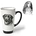 Porcelain Funnel Cup with Afghan Hound (Black and white, t inch)