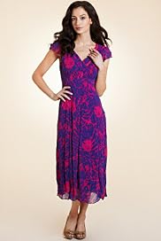Per Una Floral Cap Sleeve Chiffon Dress