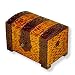 Wooden Box, 5427, Handcrafted Keepsake Chest with Chiseled Design and Lock