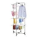 WENKO 3773062 W�schetrockner-Turm - 35 m Trockenl�nge, zusammenklappbar, 4 Ebenen, Edelstahl rostfrei, 70 x 170 x 70 cm