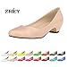 ZriEy Women's Closed Round Toe Pumps Low Mid Heels for Business Work Office Shoes
