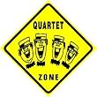 QUARTET ZONE barber shop music sing joke sign