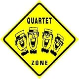QUARTET ZONE barber shop music sing joke sign