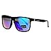 Locs mirrored Lens Gangster Oversized Rectangular horned Sunglasses