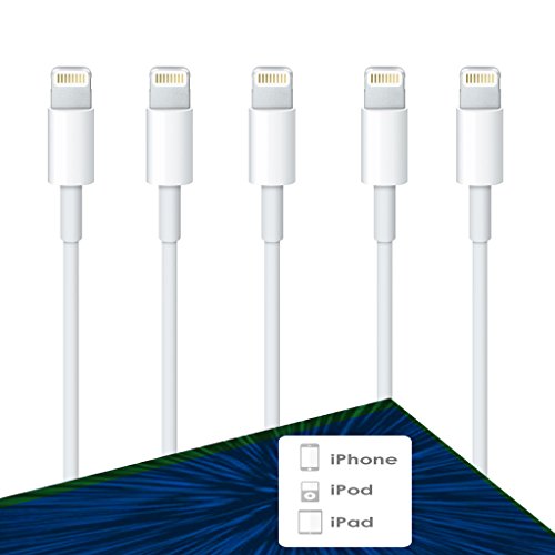 5PCS 6ft USB Sync and Charge Lightning Cables for iPhone 6s Plus / 6 Plus / 6s / 6 / 5s / 5 / 5c