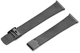 Hadley-Roma Men's MB3808RASE 20 20-mm Black Fine Mesh Stainless Steel Watch Strap