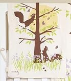 Nursery Organic Cotton Blanket | Woodland Squirrels (Large)