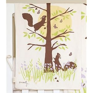 Nursery Organic Cotton Blanket | Woodland Squirrels (Mini)