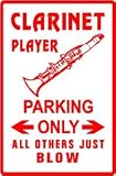CLARINET PLAYER PARKING sign * street music