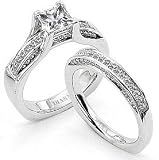 Pave Diamond Engagement Ring .33cttw (ctr/Bd separate)
