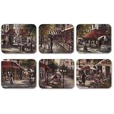 Jason Products Cafe Scenes Luncheon Placemats, Set of 6
