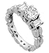 Baguette Diamond Engagement Ring .46cttw (CZ ctr)