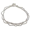 Sterling Silver Anklet Pair Foot Jewelry 10.25 inches