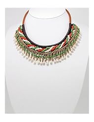Cotton Waxed Thread Howlite Necklace In Brass