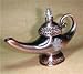 Copper ALADDIN's Lamp Shaped Refillable Table Lighter with Magic Genie Lights
