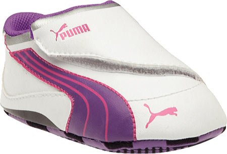 Puma Drift Cat 4 Low Crib Crib Shoe (Infant/Toddler),White/Black/White,4 M US Toddler