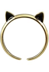 AppleLatte "Cat Ears" Gold Plated Adjustable Cat Ring