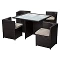 Home Rolston 5-Piece Wicker Patio Square Dining Set