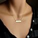 Aukmla Hot Bar Shaped Jewelry Necklaces for Women and Gilrs (Gold)