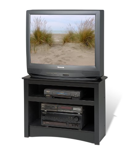 Black Corner TV Stand By Prepac