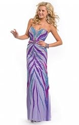 Chiffon/Taffeta/Tulle Crystal Applique Crystals Lace Beaded Open-Back Evening Dress/Prom Dress/Party Dress 