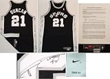Tim Duncan Signed Spurs Black Nike Game Worn 2001-02 Season Jersey