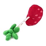 uxcell 巻尺　イチゴ形　巻き取り式　テーラーの巻き尺　1.5M長のリトラクタブルテープ　レッド　グリーン