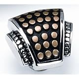 Laurey 11609 Cabinet Hardware 1-5/8-Inch Knob, Bright Nickel, Black Background with Gold Dots