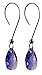 Sterling Silver Fancy French Earwires with Purple title=