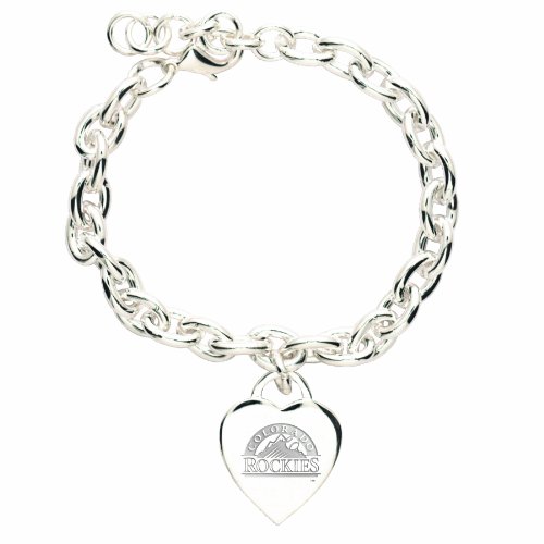 MLB Colorado Rockies Heart-Charm Bracelet
