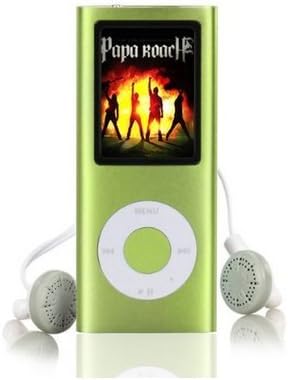 16GB Slim 1.8" 4th LCD Mp3 Mp4 Player FM Radio Video Player with Accessories-Green