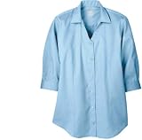 Dickies fs012 Women's 3/4 Sleeve V-neck Collar Stretch Poplin Shirt