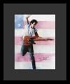 Bruce Springsteen (American Flag) Framed & Matted Music Poster Print - 16" X 20"