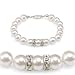 Genuine Swarovski Crystal Pearl Bracelet with Rondelle - White (8mm)