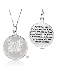 Loss Of Mother Memorial Necklace In Silver