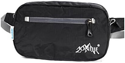 OUTDOORCHASER Waist Bag Waterproof Backpack Folding Pocket Running Purse Sports Tourism Leisure Riding Fanny Pack Black