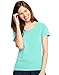 Hanes Women X-Temp V-Neck T-Shirt,Clean Mint,Large